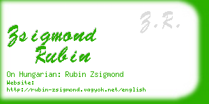 zsigmond rubin business card